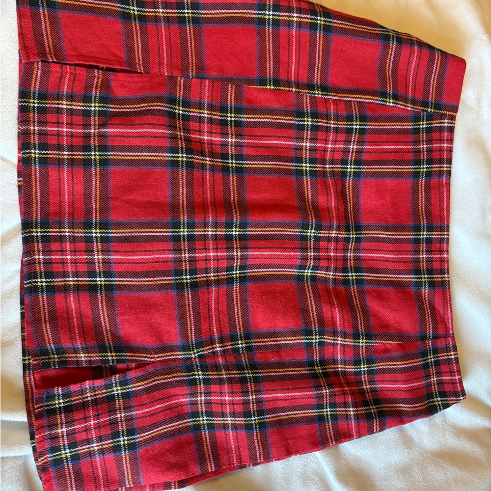 Red Plaid Skirt